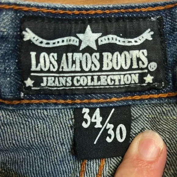 Los Altos boots Jeans Collection Mens 34/30 blue faded vintage Y2K western horse - Picture 8 of 9